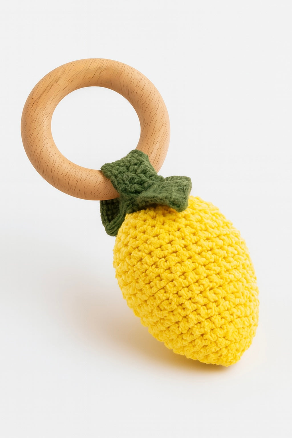 Lemon Rattle Ring Teether